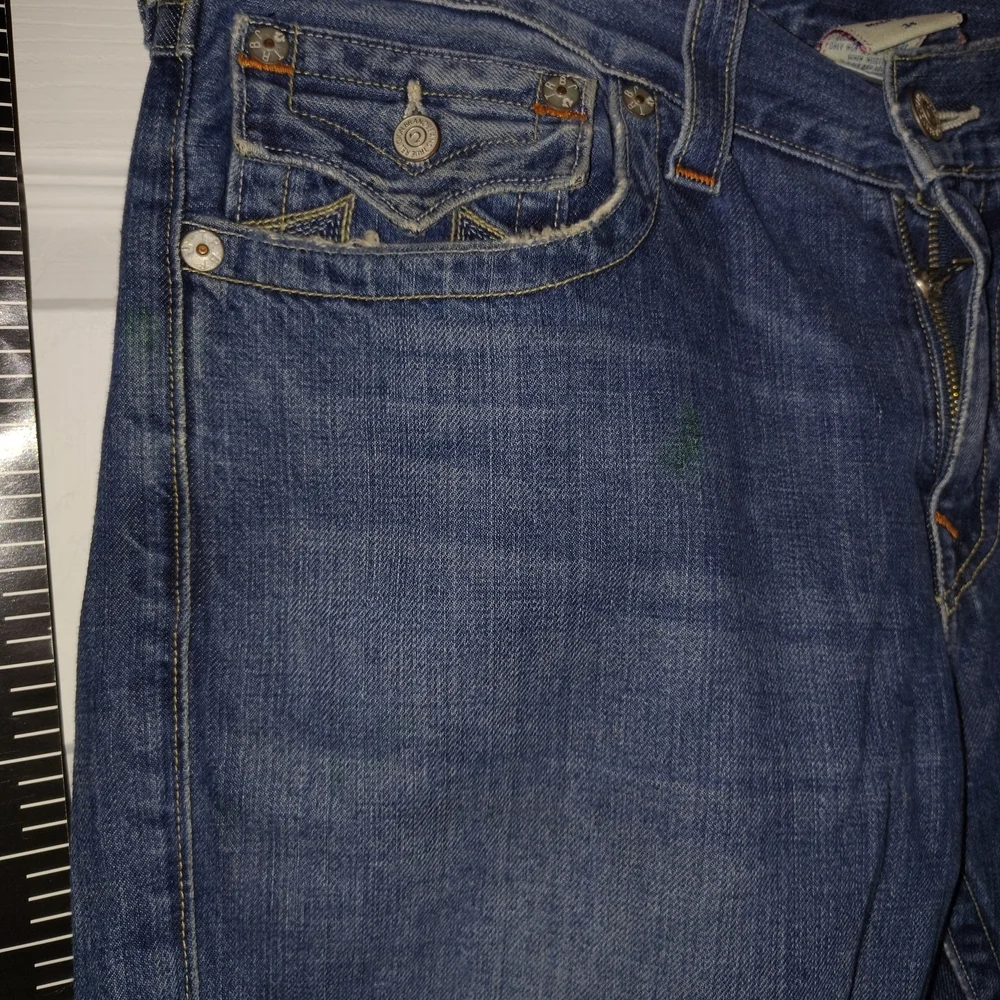 True Religion Distressed Blue Jean Shorts Vintage